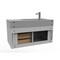 Castello Usa Amazon 36" Wall Mounted  Gray Vanity With Gray Top And Brushed Nickel Handles CB-MC-36G-BN-2056L-GR - alternate 4